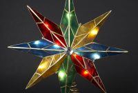 10 Lighted Capiz Poinsettia Star Christmas Tree Topper Clear with measurements 1500 X 1500