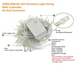 100 Meter 600 Led Outdoor Led Christmas Lights Multicolor within proportions 1000 X 1000