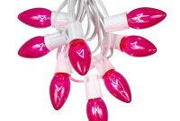 100 Pink C9 Christmas Light Set On White Wire Novelty Lights Inc throughout proportions 1000 X 1000