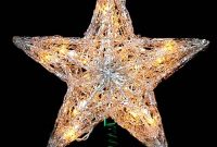 12 Lighted Snowy Crystal Style Star Christmas Tree Topper Clear regarding sizing 1485 X 1500