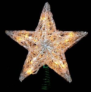 12 Lighted Snowy Crystal Style Star Christmas Tree Topper Clear regarding sizing 1485 X 1500