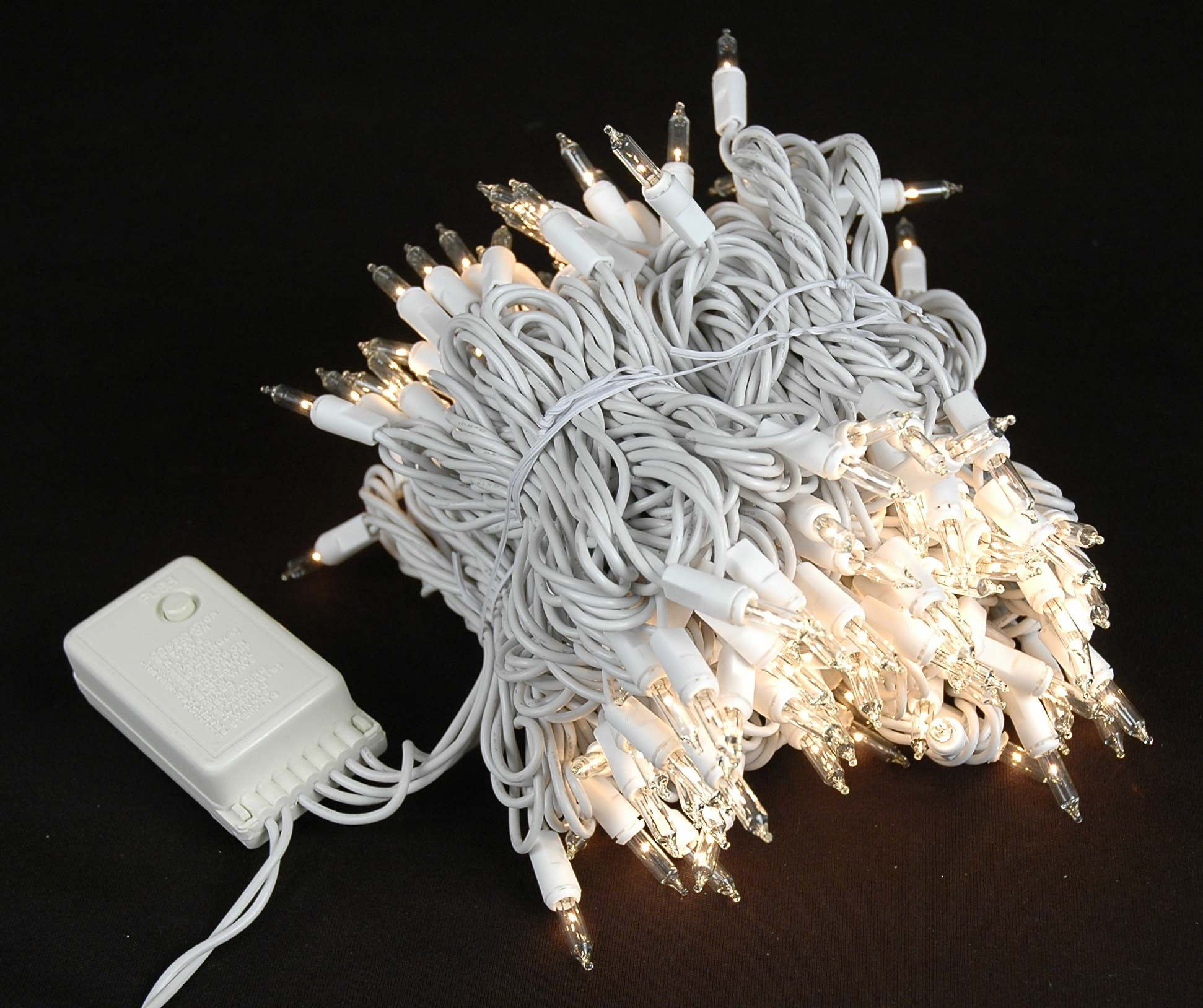 140 Light Chasing Clear Multi Function Mini Lights On White Wire inside proportions 1942 X 1628