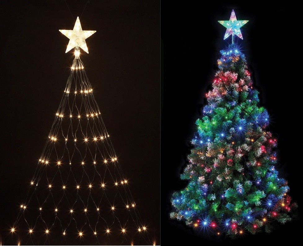 160 Led Tree Net Christmas Light With Star Fits Most 6ft Trees 150cm with regard to proportions 1000 X 791