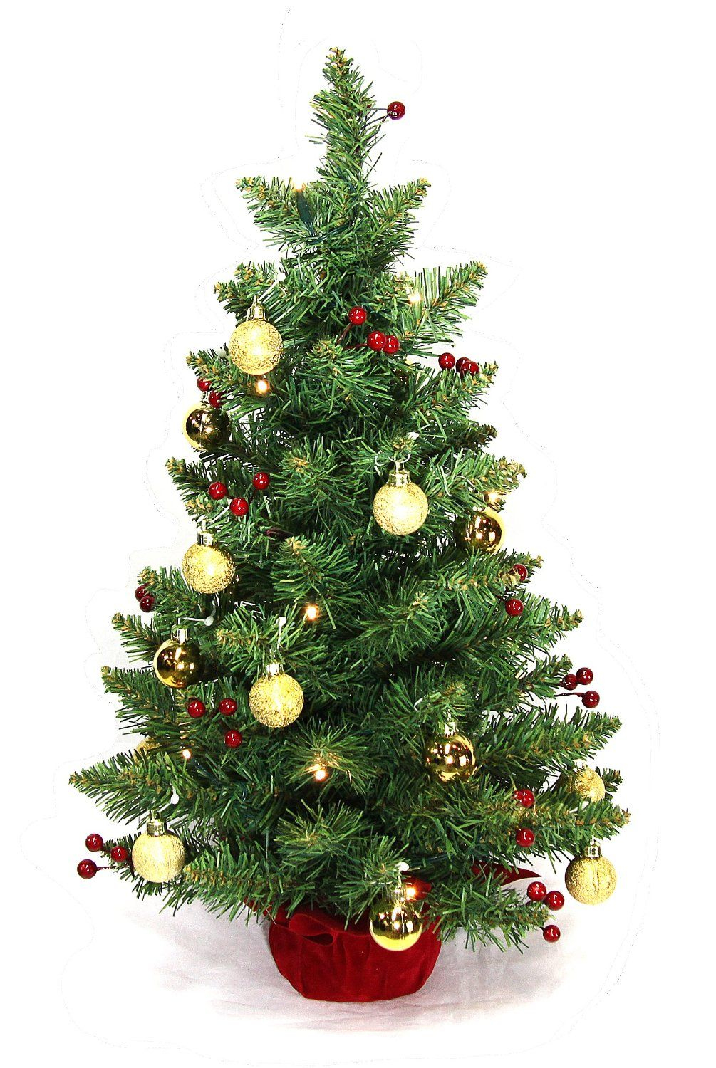 2 Battery Operated Tabletop Christmas Tree With Red Berries And regarding dimensions 1005 X 1500