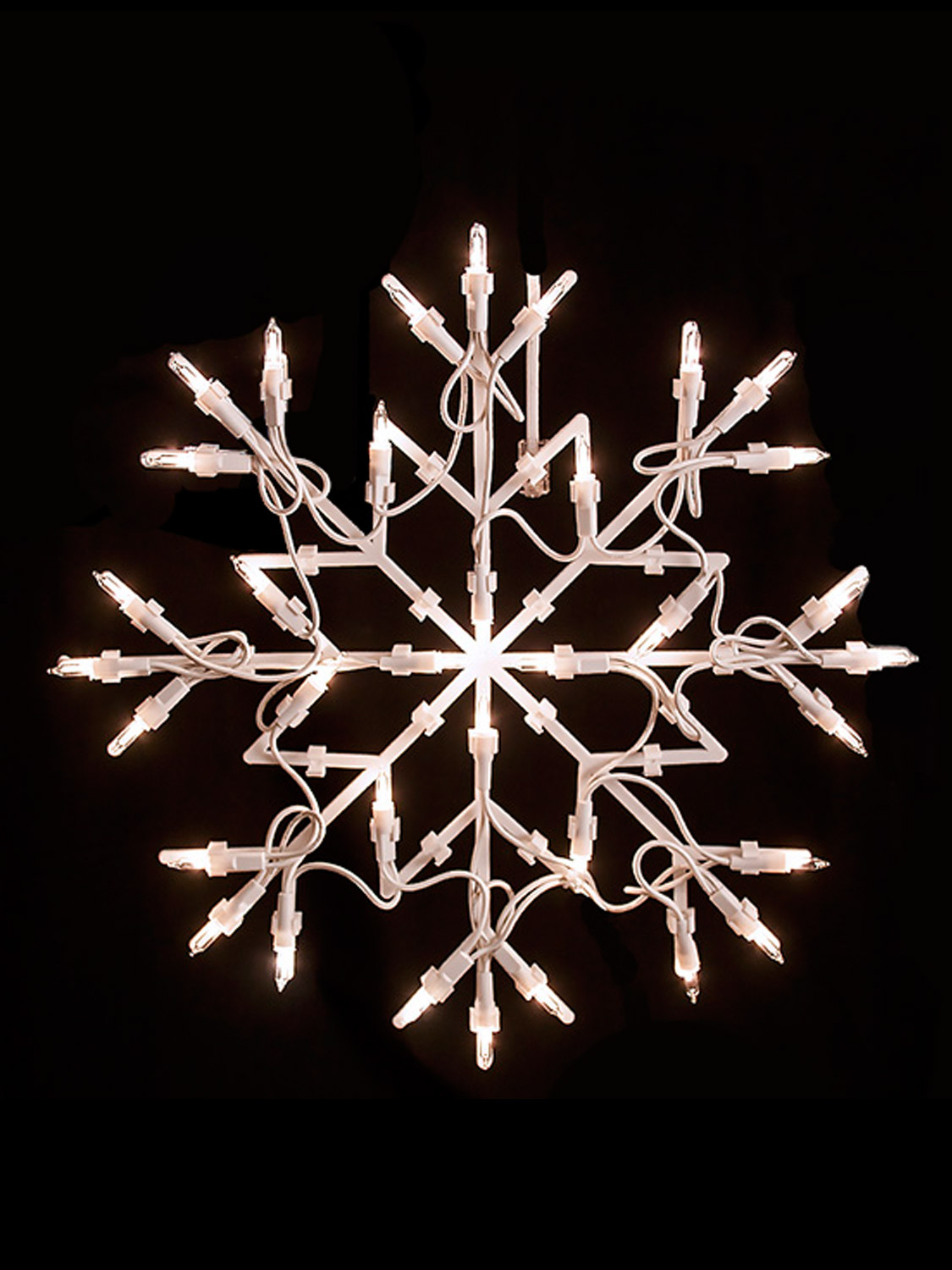 2 Large White Snowflake Christmas Window Fairy Light Silhouette Xmas intended for proportions 1125 X 1500