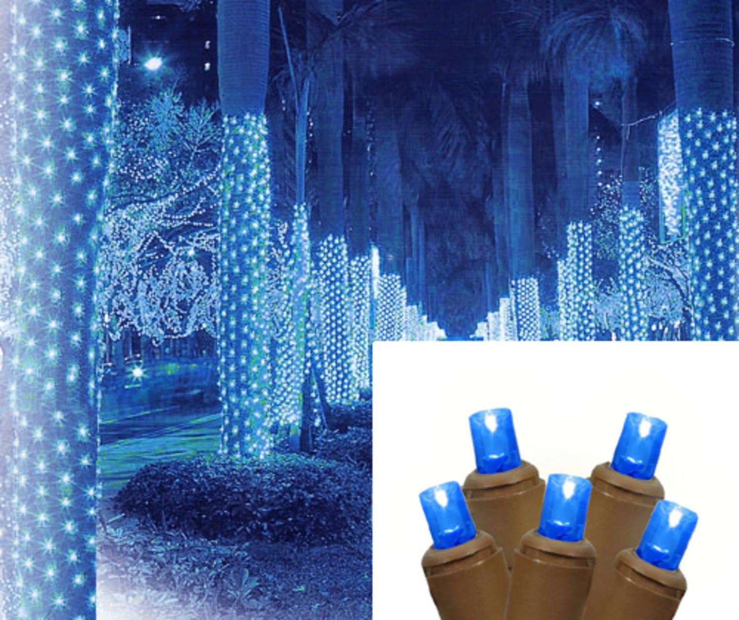 2 X 8 Blue Led Net Style Tree Trunk Wrap Christmas Lights Brown pertaining to proportions 1500 X 1260