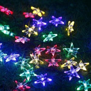 20 Led Multicolor Star Solar Christmas Lights Outdoor String Lights within sizing 1000 X 1000