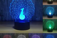 2018 Peacock Led Night Lights Atmosphere 3d Night Lamp Change Led pertaining to dimensions 1200 X 1200