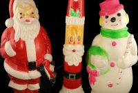 3 Vintage Christmas Empire Blow Mold Plastic Lighted Decorations with regard to sizing 979 X 979