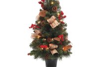 32 In Natural Pine Potted Artificial Christmas Tree With Pinecones throughout measurements 1000 X 1000