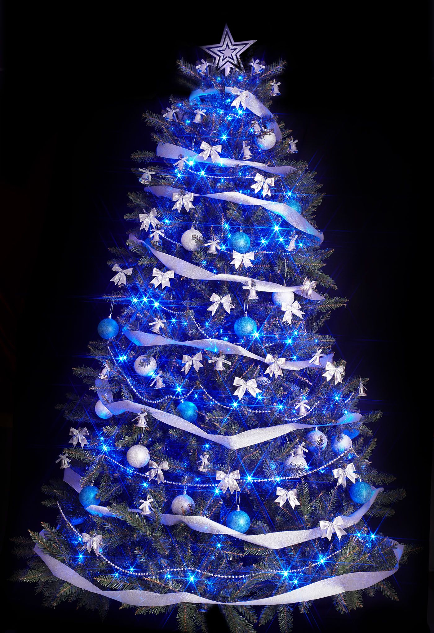 34 Blue Christmas Tree Decorations Ideas Projects To Try for measurements 1400 X 2041