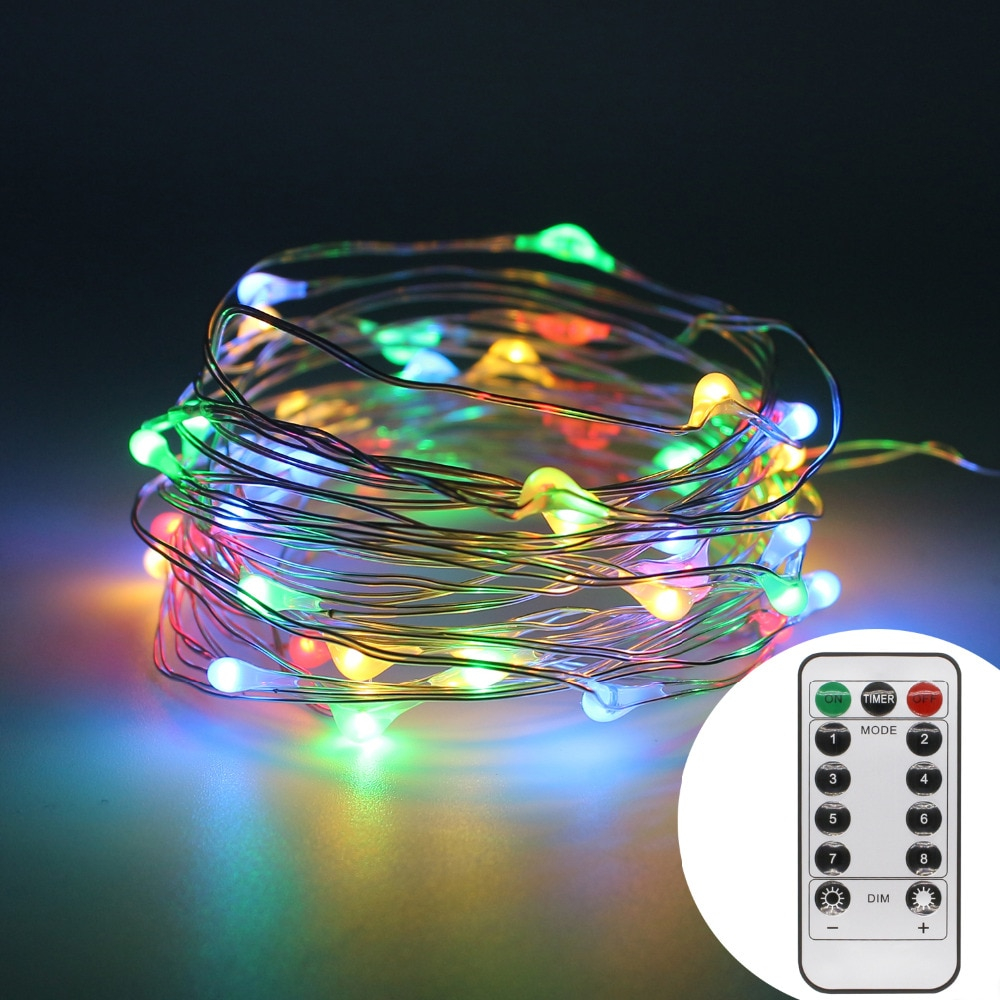 5m 50 Leds Battery Power Led String Lights With Remote Controller with regard to proportions 1000 X 1000