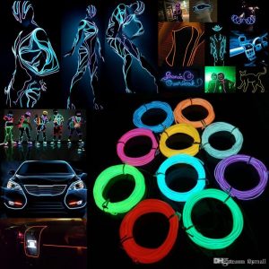 5m Flexible Neon Light El Wire Christmas Lighting Neon Rope Strobe pertaining to dimensions 1000 X 1000