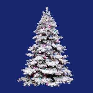 65 Pre Lit Flocked Alaskan Artificial Christmas Tree G50 Multi within sizing 1500 X 1500