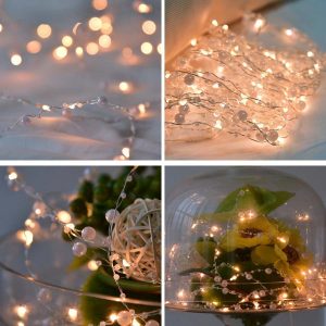 6m 60 Led Pearl Copper Wire String Lights Warm White Aa Battery pertaining to size 900 X 900