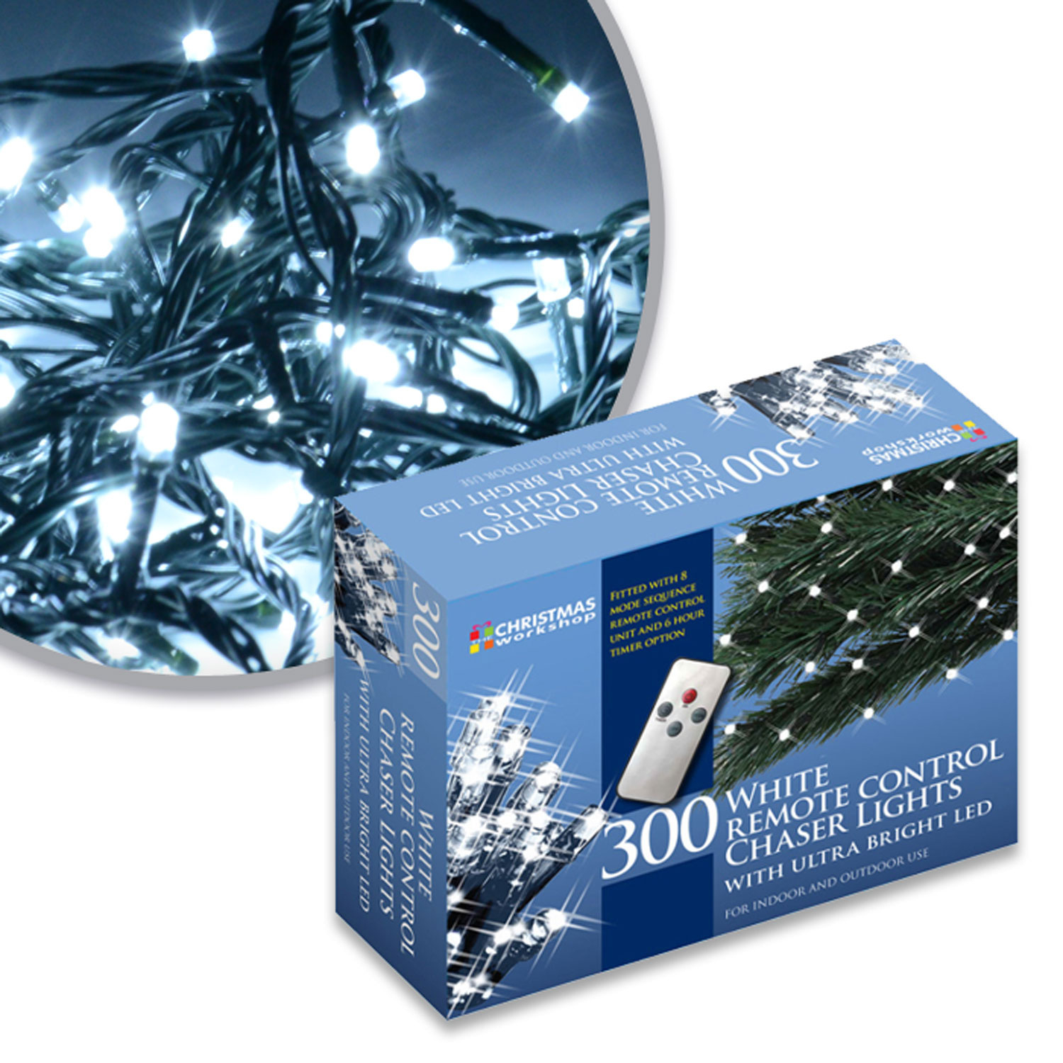 79200 The Christmas Workshop 300 Remote Control Led Chaser Lights in dimensions 1500 X 1500