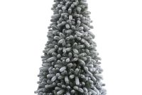 9 Foot King Flock Slim Artificial Christmas Tree Unlit King Of for measurements 1400 X 1921