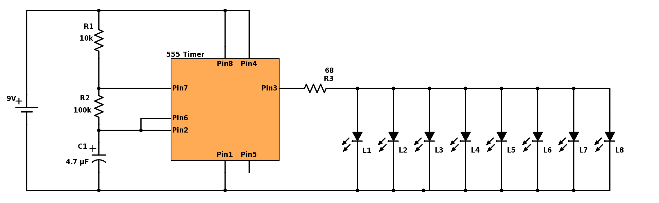 Blinking Christmas Lights Build Electronic Circuits with dimensions 2267 X 700