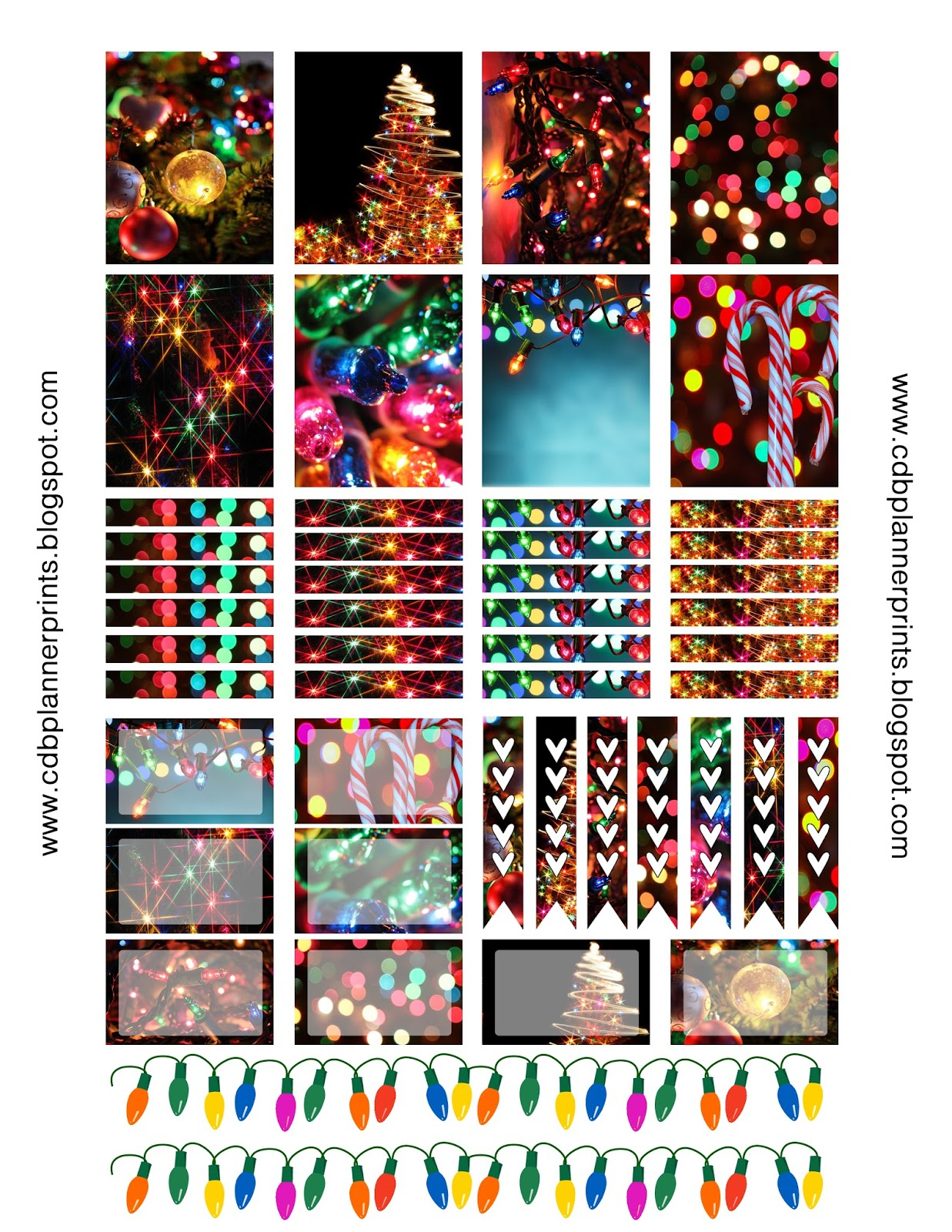 Cdb Planner Prints Christmas Lights with regard to proportions 1237 X 1600