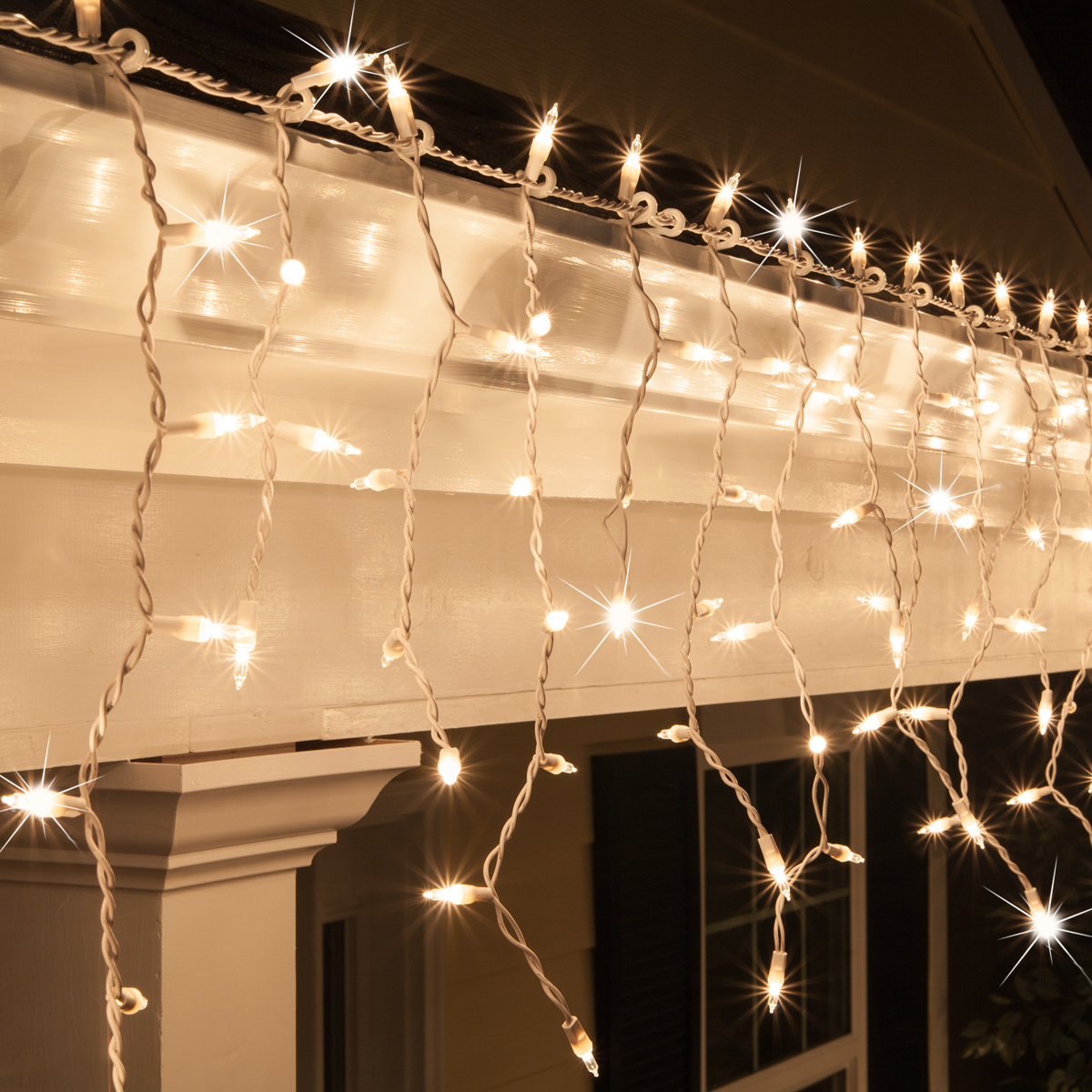 Christmas Icicle Light 150 Clear Twinkle Icicle Lights White Wire throughout measurements 1200 X 1200