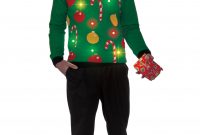 Christmas Light Up Ugly Sweater Mens Adult Halloween Costume with dimensions 1321 X 2100