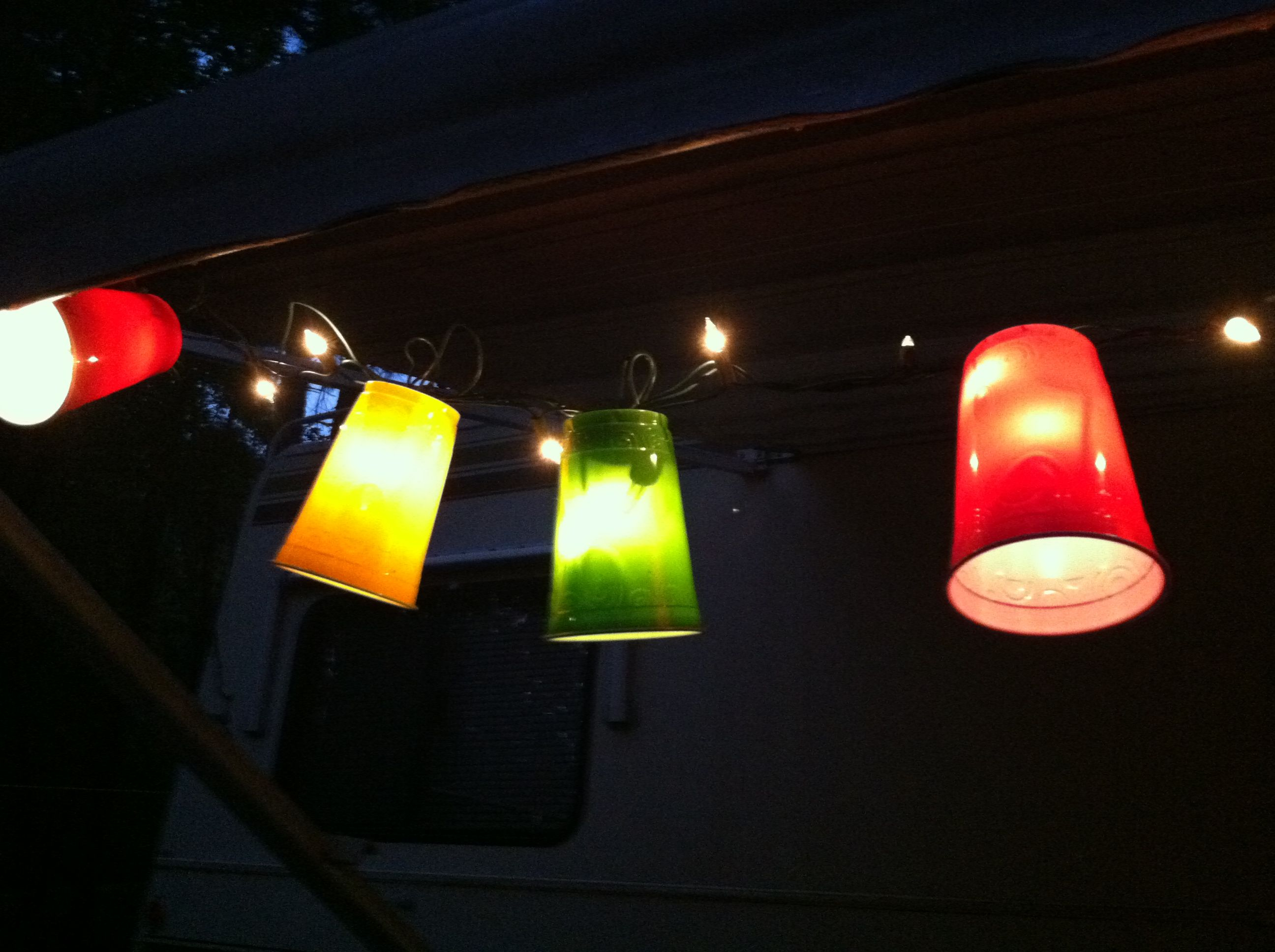 Christmas Lights And Solo Cups Make Perfect Camping Lights Thanks inside sizing 2592 X 1936