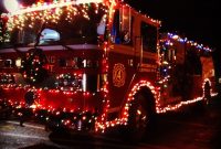 Christmas Lights Firetruck The Town Decorated The Fire Truck With inside size 1600 X 1600