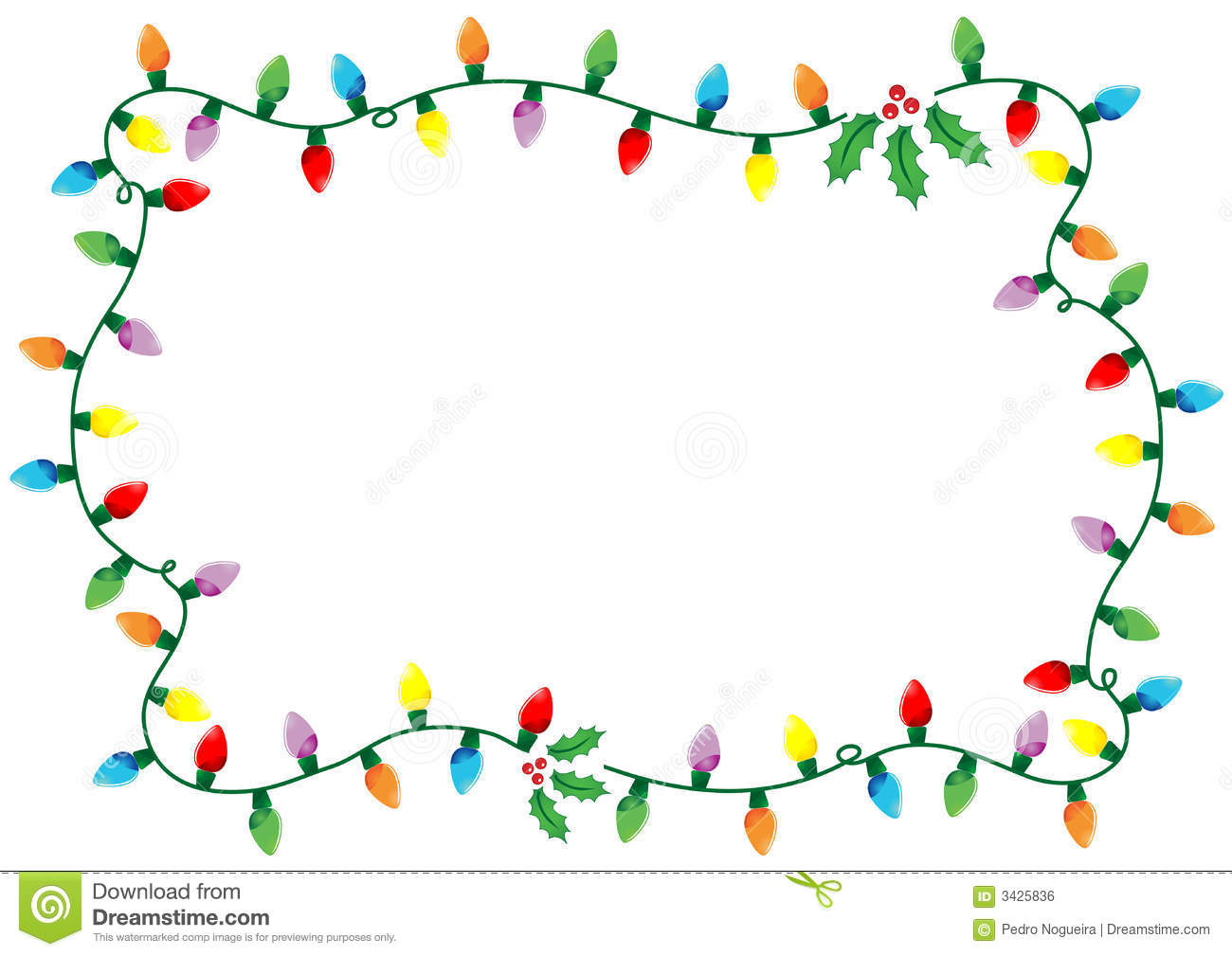 Christmas Lights Frame Stock Vector Illustration Of Energy 3425836 within proportions 1300 X 1009