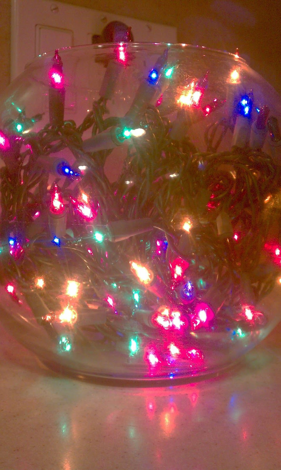 Christmas Lights Inside Of A Fishbowl So Cute Christmas In for sizing 957 X 1600