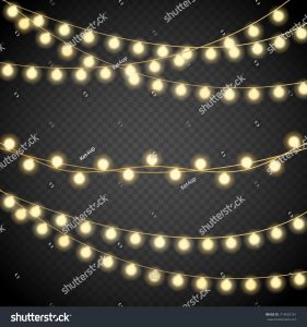 Christmas Lights Isolated On Transparent Background Stock Vector regarding size 1500 X 1600