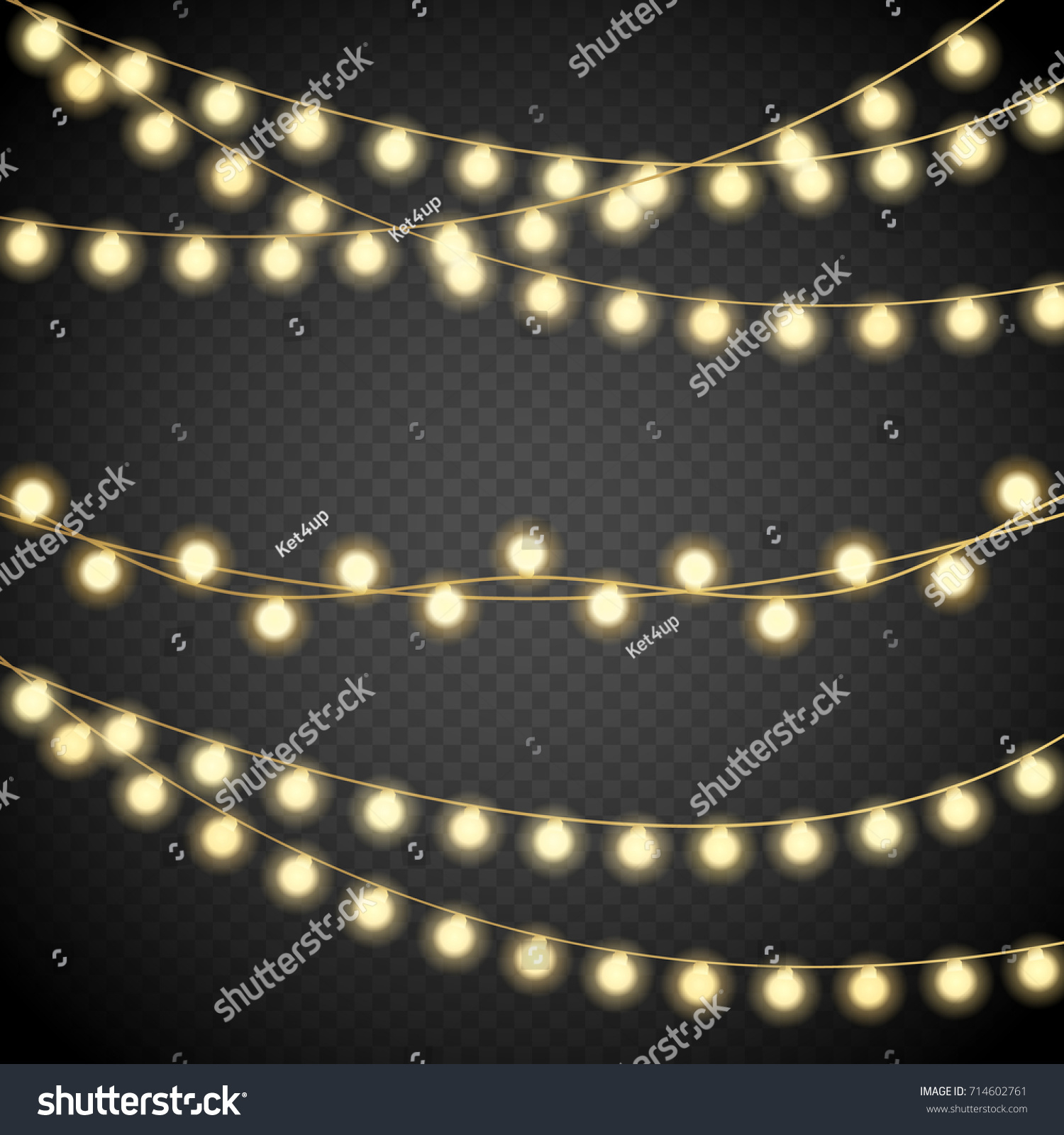 Christmas Lights Isolated On Transparent Background Stock Vector regarding size 1500 X 1600