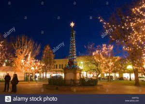 Christmas Lights Plaza Santa Fe Stock Photos Christmas Lights in measurements 1300 X 926