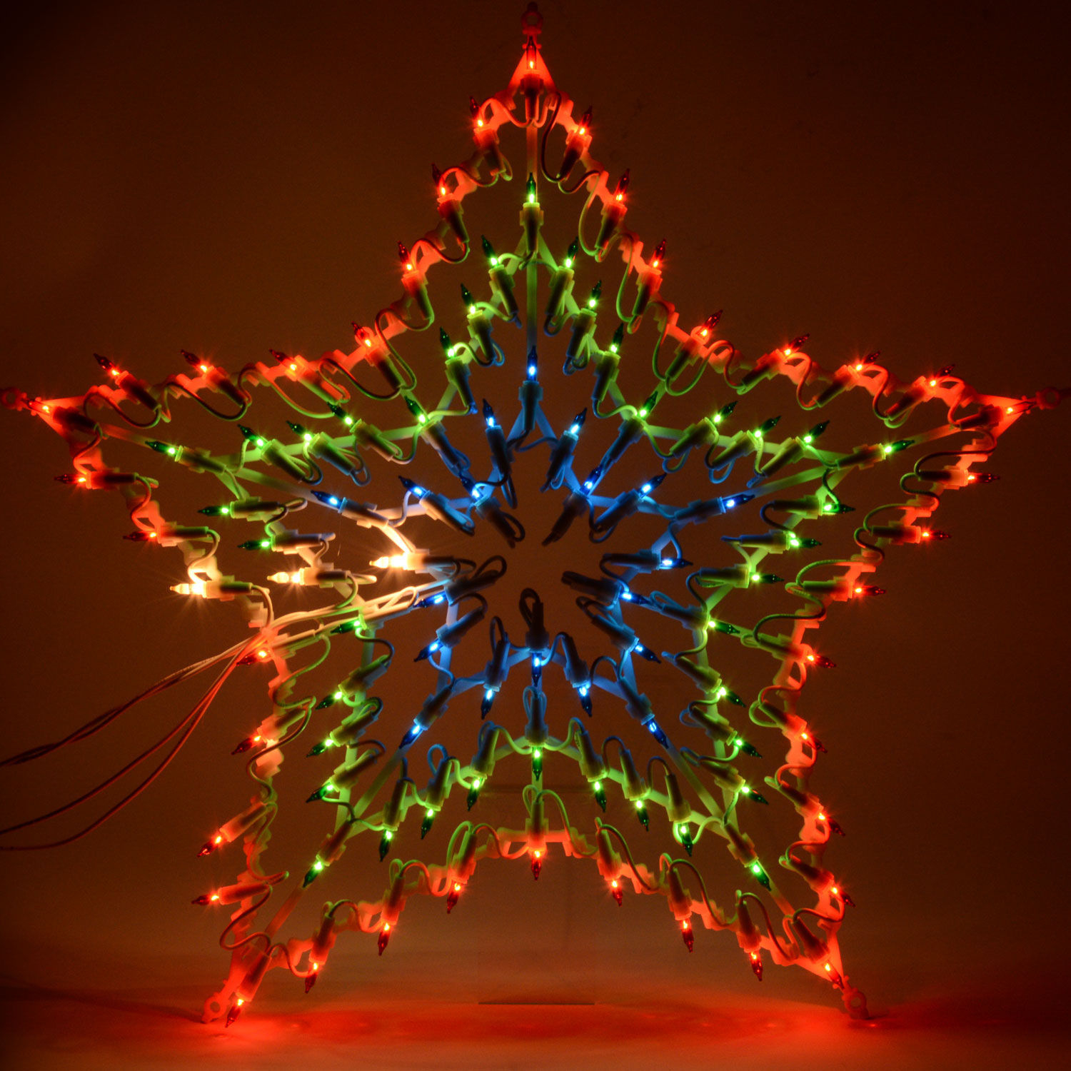 Christmas Multi Colour Led Star Silhouette Window Decoration 8 in size 1500 X 1500