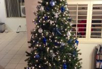 Christmas Tree With Navy Blue Light Blue Silver And Crystal throughout sizing 740 X 1136