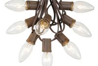 Clear C9 Outdoor String Light Set On Brown Wire Novelty Lights Inc pertaining to measurements 1000 X 1000