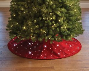 Cordless Twinkling Christmas Tree Skirt The Green Head within dimensions 1025 X 822