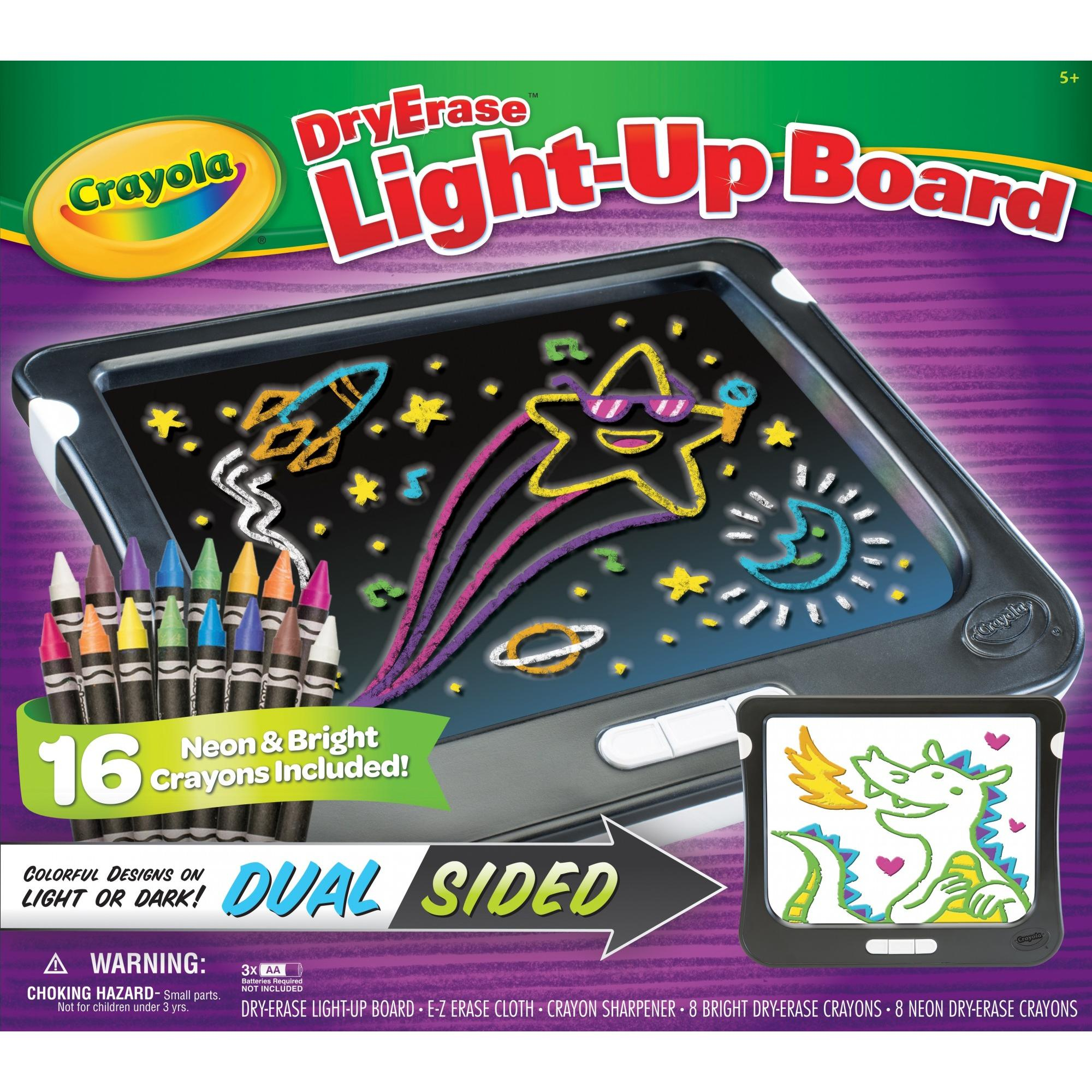 Crayola Dry Erase Light Up Board With Bright Neon Crayons Walmart with regard to dimensions 2000 X 2000