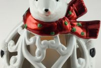 Cute Ceramic Polar Bear Christmas Light Up Led Colour Changing in proportions 1072 X 1600