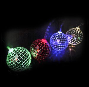 Disco Balls String Lights 10 Mini Light Up Glass Mirror Balls with dimensions 973 X 950