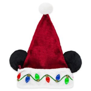 Disney Santa Christmas Holiday Hat Mickey Mouse Light Up throughout size 1200 X 1200