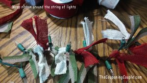 Diy Burlap Ribbon Lighted Garland Christmas Decoration in sizing 4160 X 2340