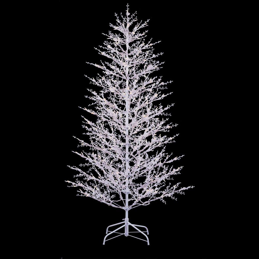 Ge 7 Ft White Winterberry Branch Tree With Led Lights 21052hd The inside size 1000 X 1000