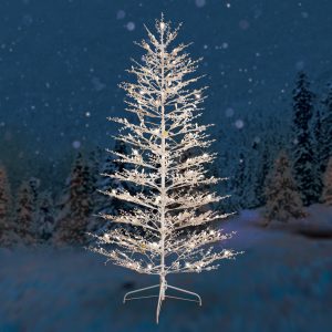 Ge Pre Lit 7 White Winterberry Artificial Christmas Tree Dual Color Led Lights in proportions 2000 X 2000