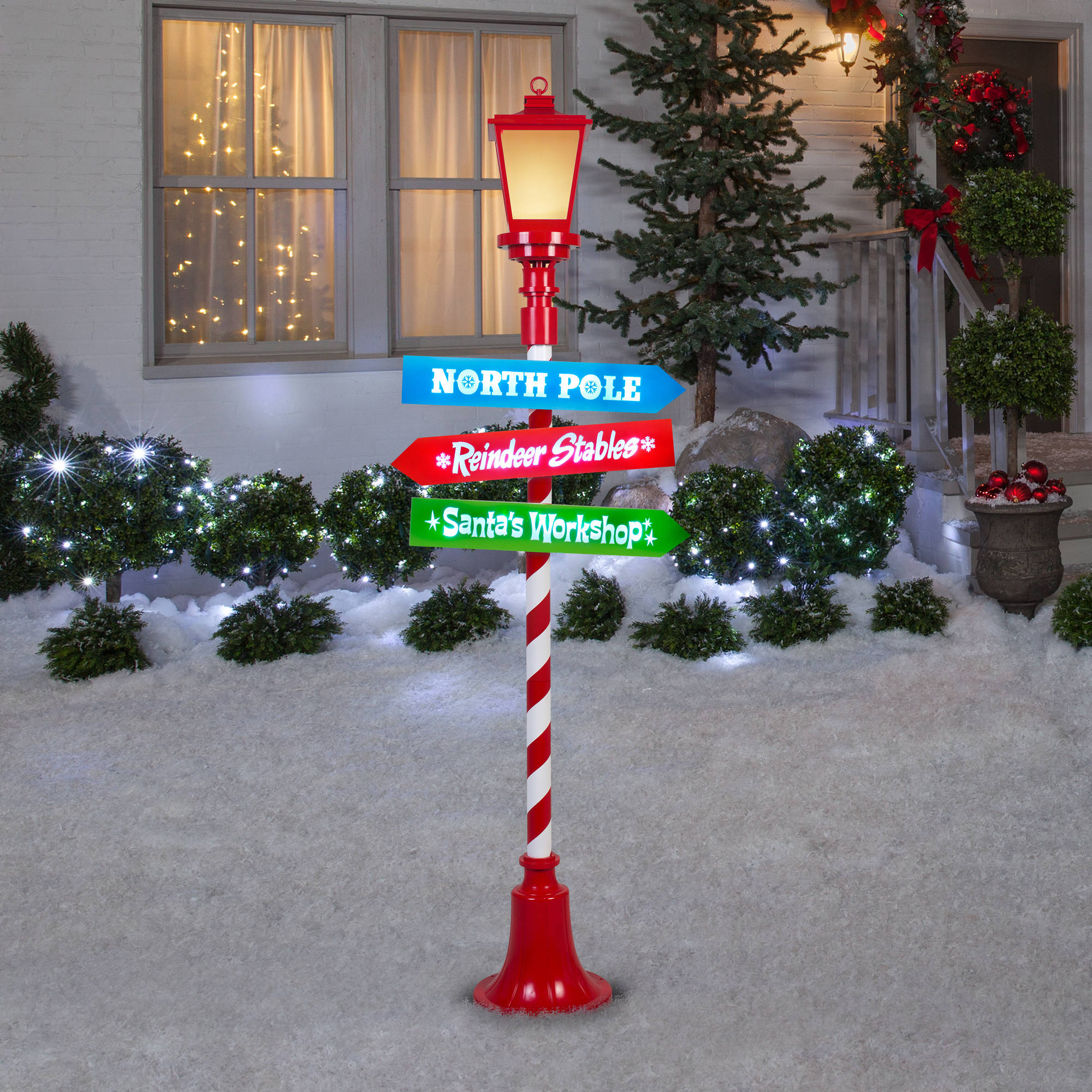 Gemmy Lightshow Christmas Lights 6 Projection Lamp Post With throughout size 2000 X 2000