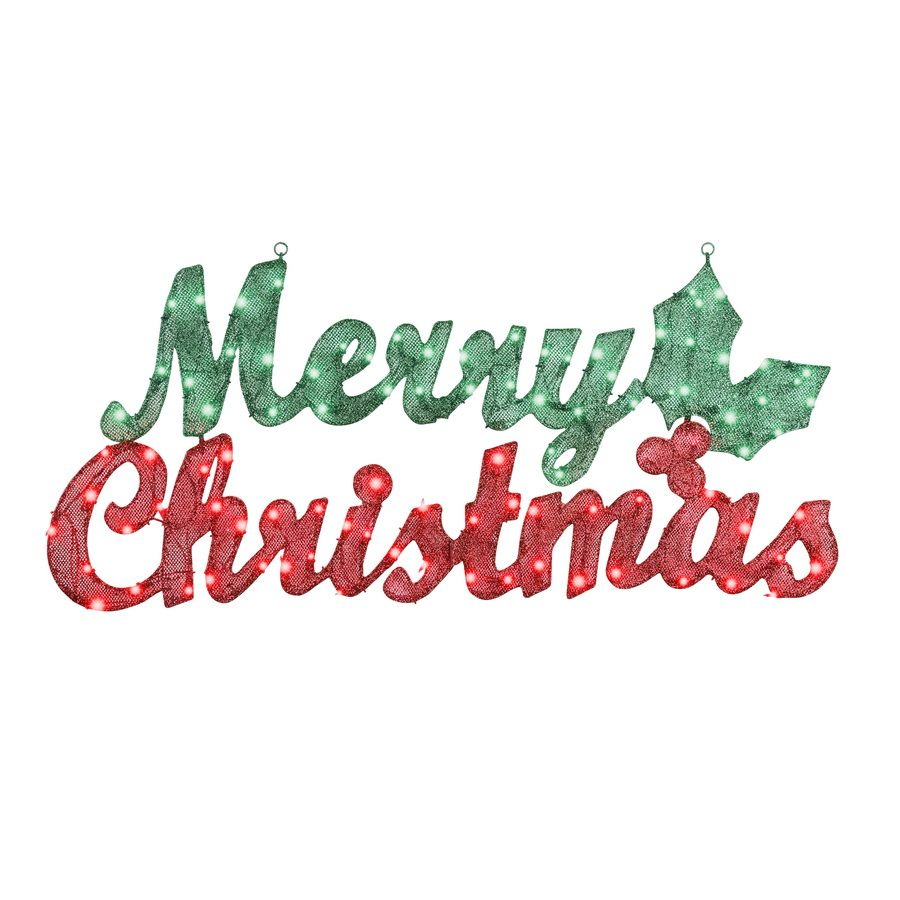 Gemmy Pre Lit Merry Christmas Sign With Constant White Incandescent in dimensions 900 X 900