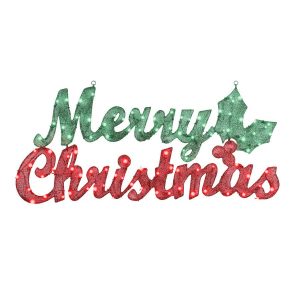 Gemmy Pre Lit Merry Christmas Sign With Constant White Incandescent pertaining to proportions 900 X 900