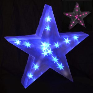 Holographic Led Star Light Up Christmas Decoration Battery 40cm inside size 1600 X 1600