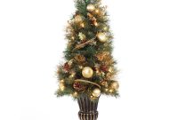 Home Accents Holiday 4 Ft Gold Artificial Christmas Porch Tree With intended for proportions 1000 X 1000