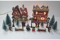 Home Accents Holiday 598 In H Christmas Village Set School Thd Hh regarding size 1000 X 1000