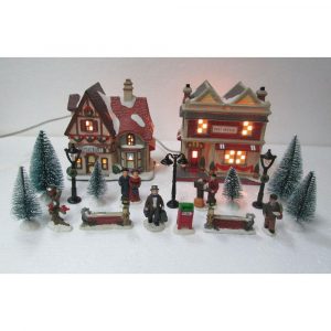 Home Accents Holiday 598 In H Christmas Village Set School Thd Hh regarding size 1000 X 1000